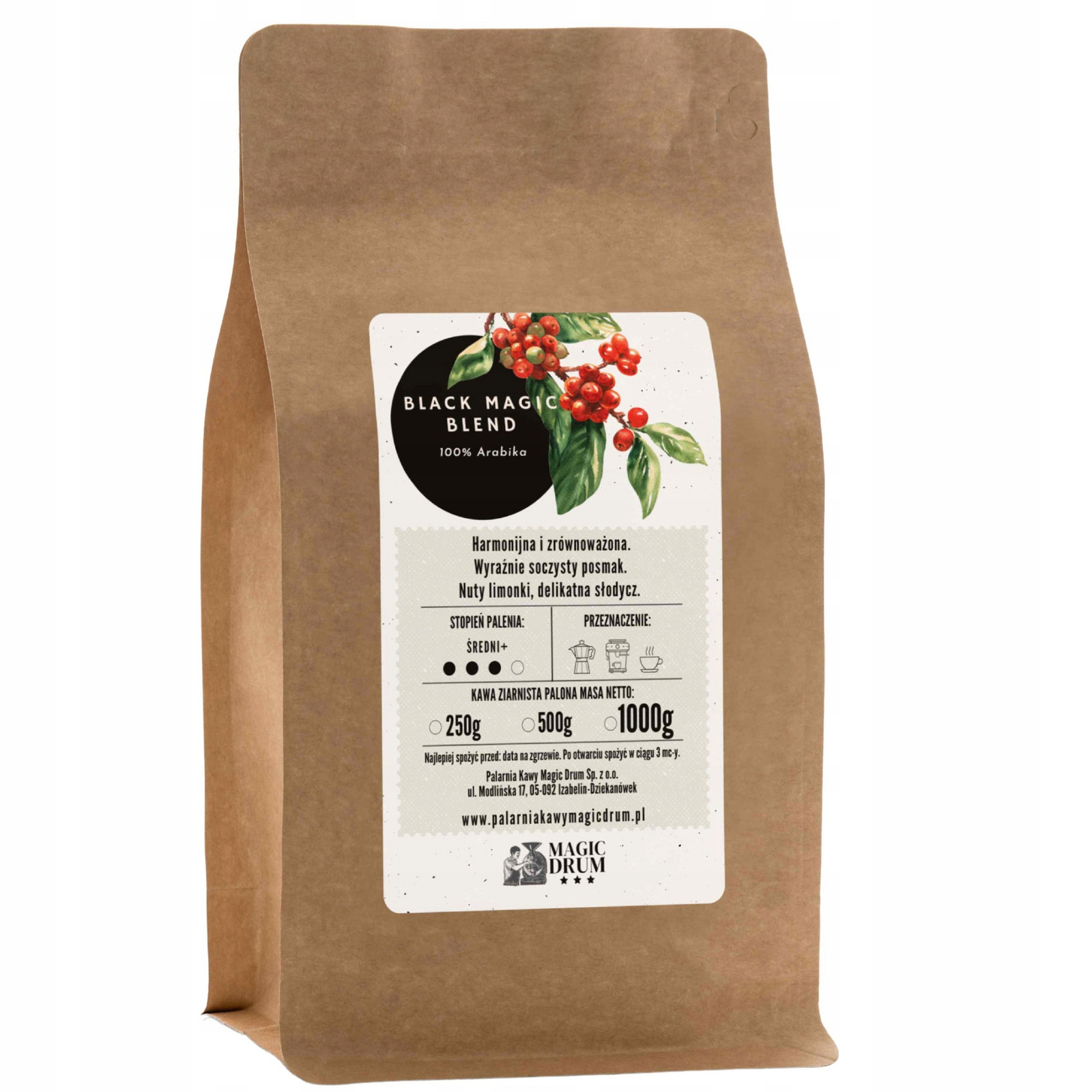 Káva Magic Drum Black Magic Blend 1kg zrnková