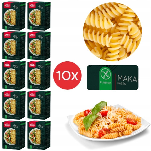 10x Bezlepkové těstoviny Fusilli Incola bez laktózy bez pšenice bez sóji