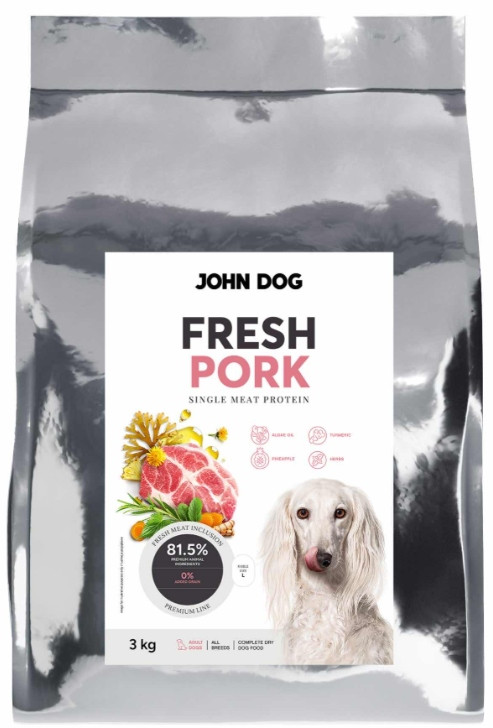 Adult Fresh suché krmivo pro psy Vepřové John Dog 3 kg