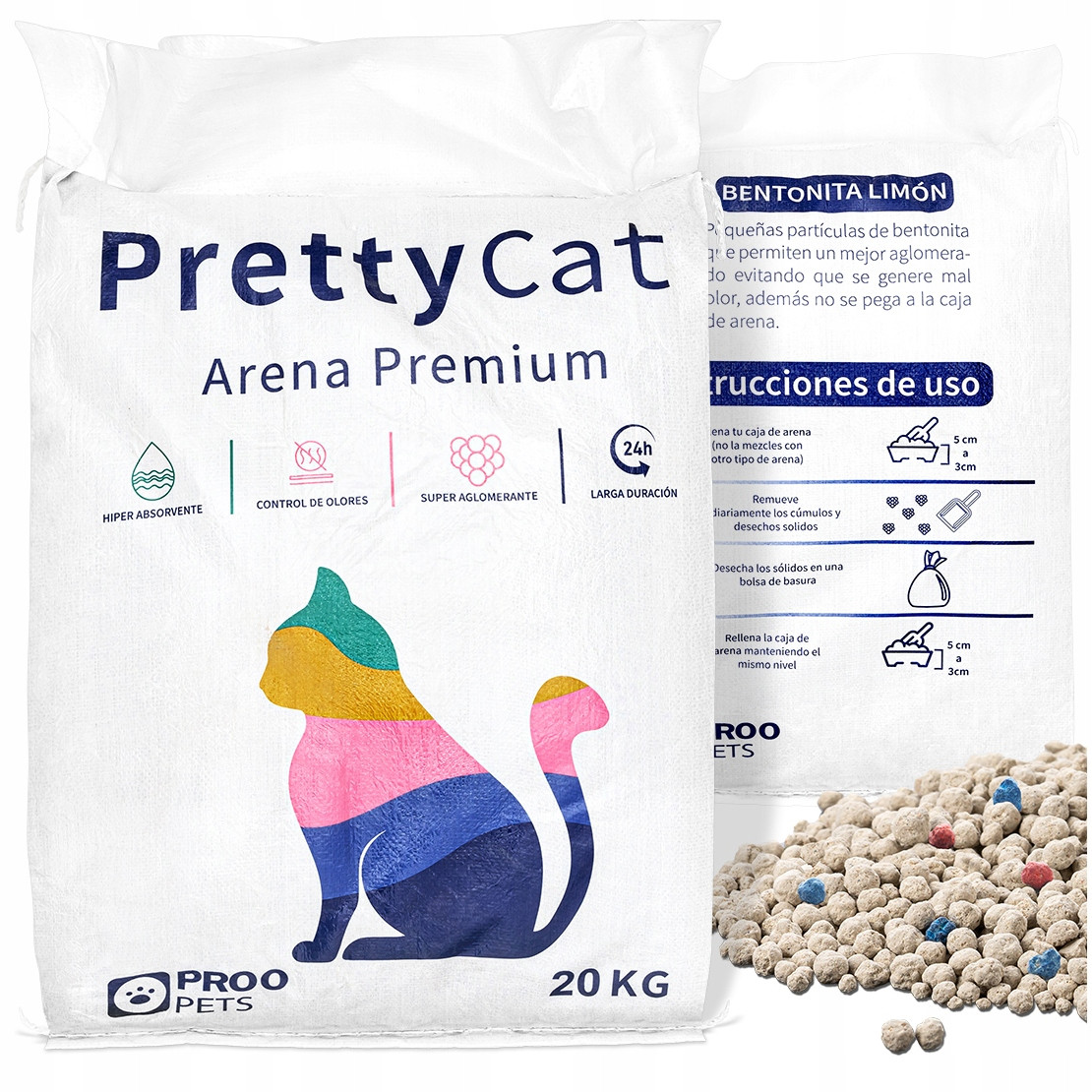 Bezoplachové Bentonitové Stelivo pro kočky