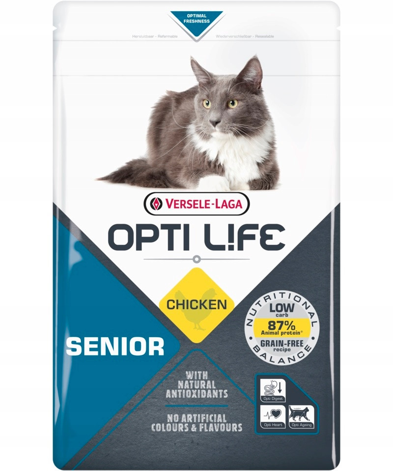 Versele-laga Opti Life Cat Senior Chicken 2.5 kg pro seniorské kočky