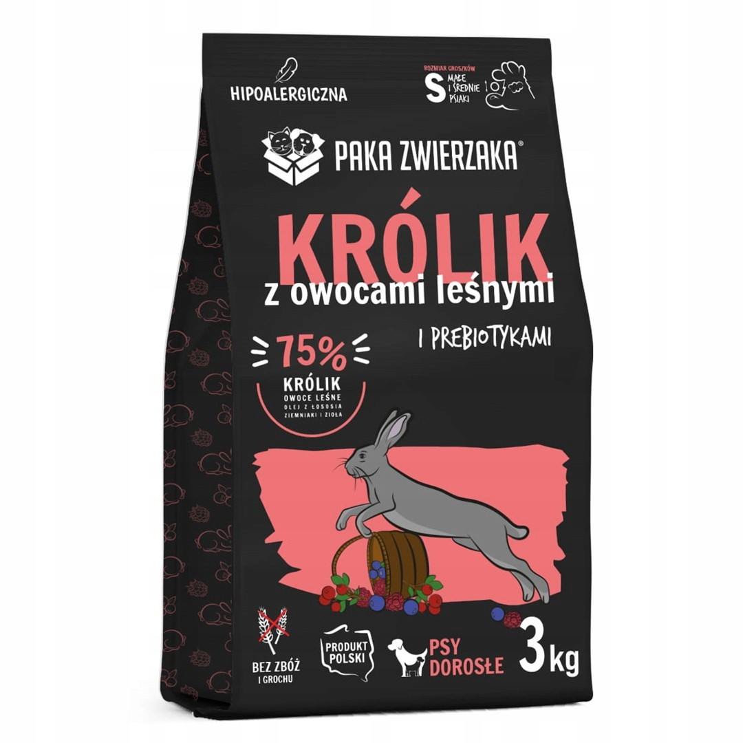 Suché krmivo pro psa Paka Zwierzaka Seventh Heaven králík s ovocem 3kg