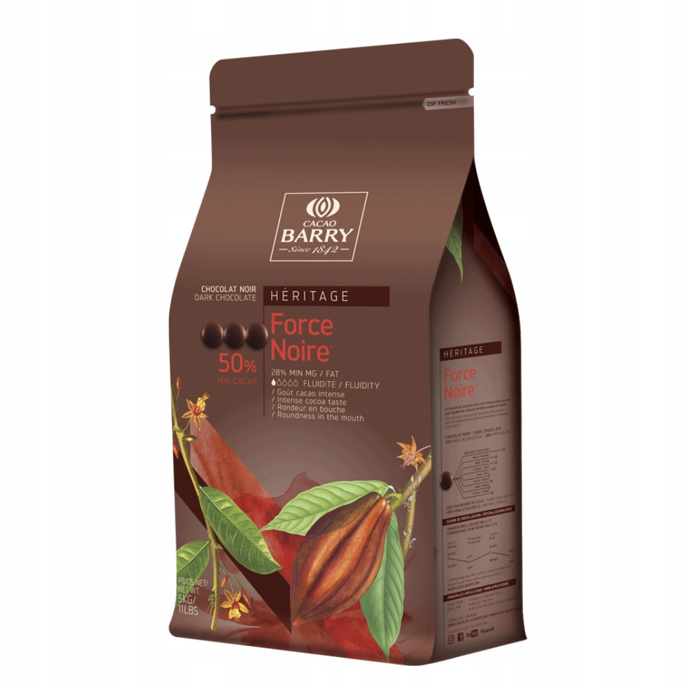 Cacao Barry čokoláda tmavá Origin Force Noire 5kg