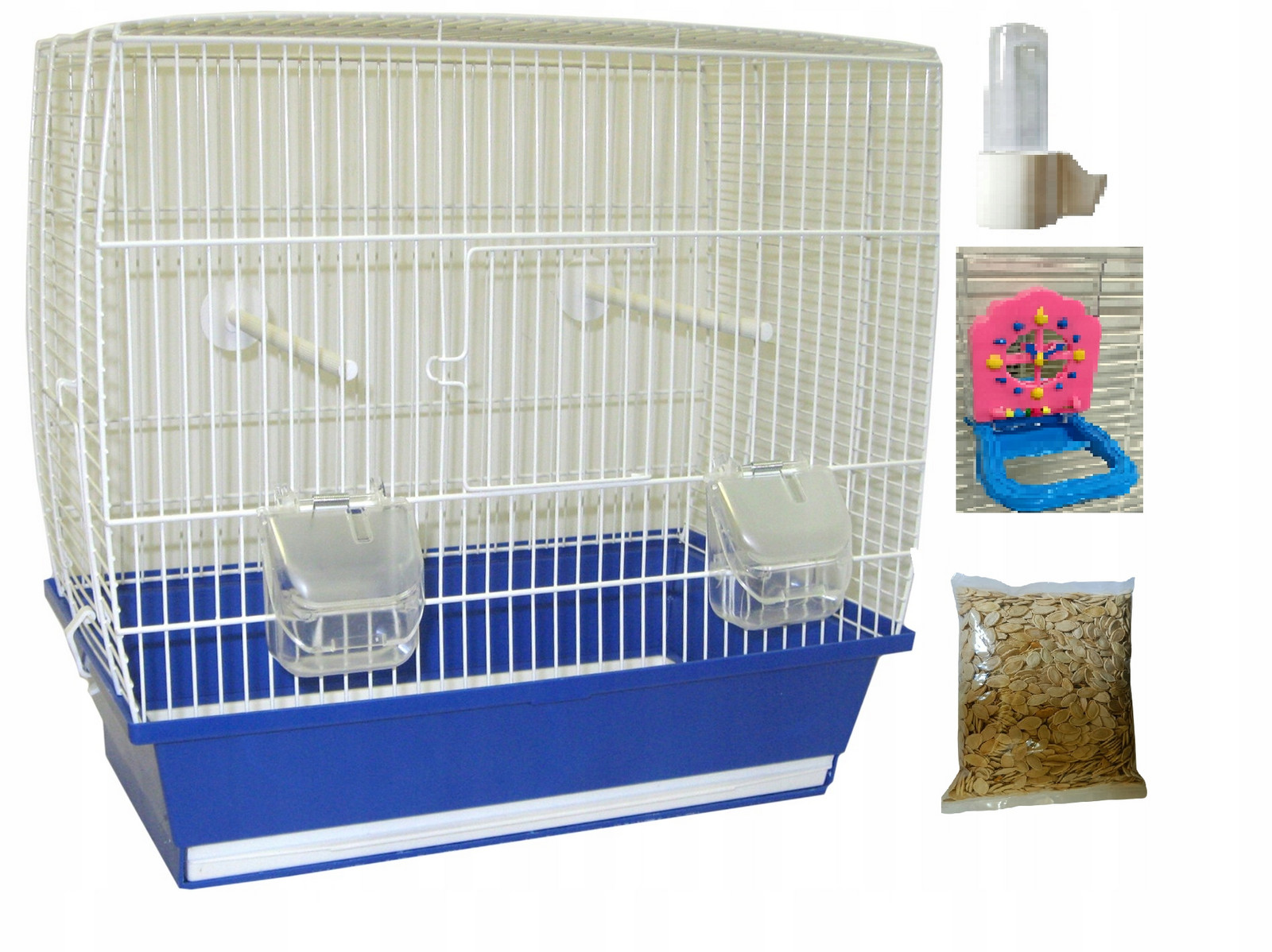 Klec pro papouška kanárka zeberky velká Katia XXL Krmítko Krmivo Černá