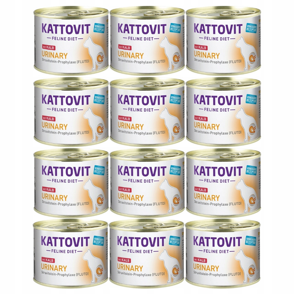 Kattovit Urinary telecí mokré krmivo pro kočky 24x185g
