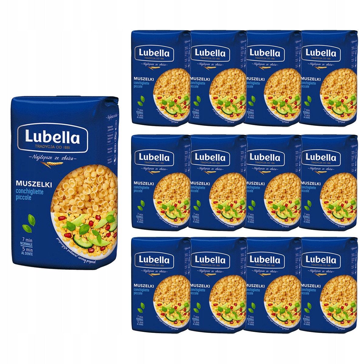 Lubella Těstoviny mušle 400 g x 12 kusů