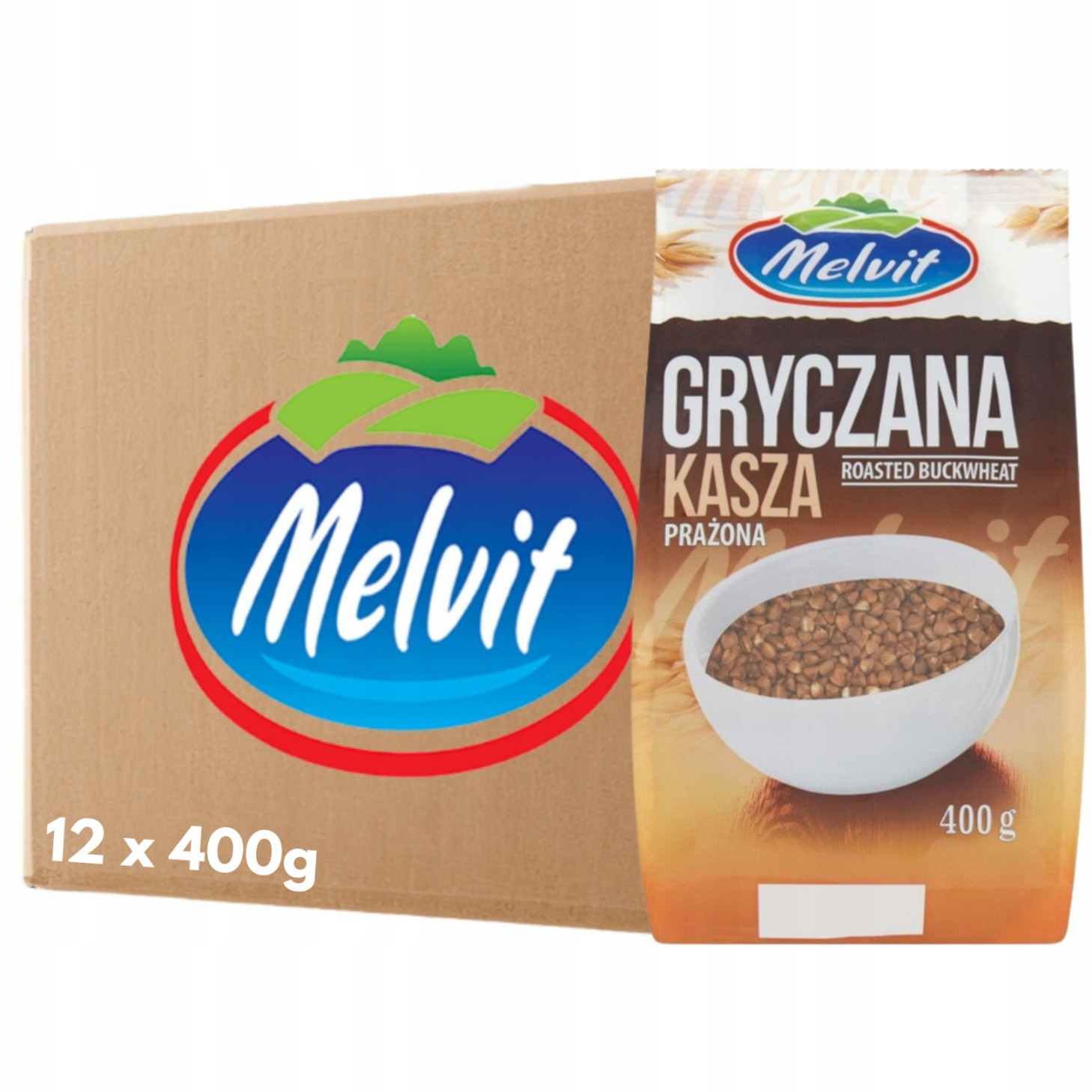Melvit Pohanková kaše pražená 400 g x 12 kusů