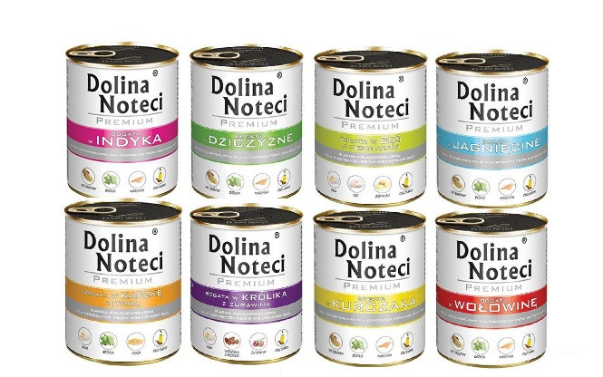 Vlhké Krmivo Pro Psy mix chutí Dolina Noteci 6,4 kg, sada konzerv 8 x 800 g