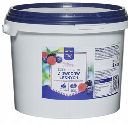 Metro Chef Džem extra lesní ovoce se sníženým obsahem cukrů 3,5 kg
