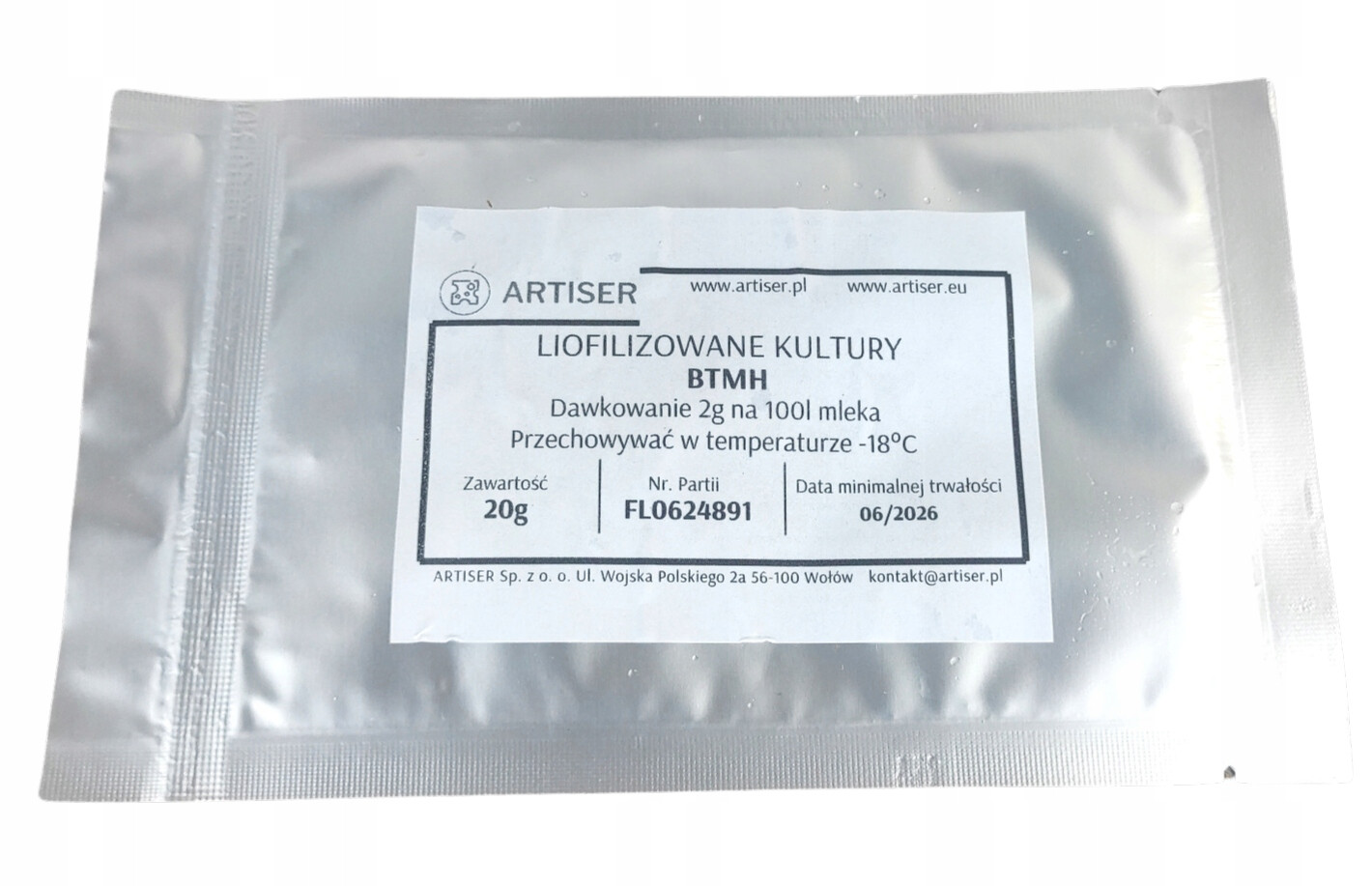 Kultury bakterií Btmh na 1000l pro tvrdé a polotvrdé sýry. Domácí sýr