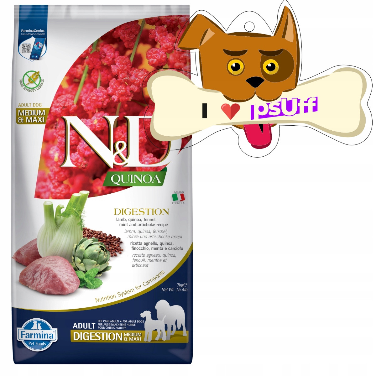 Nd Quinoa Digestion Adult Lamb 7kg Medium Maxi Přívěsek