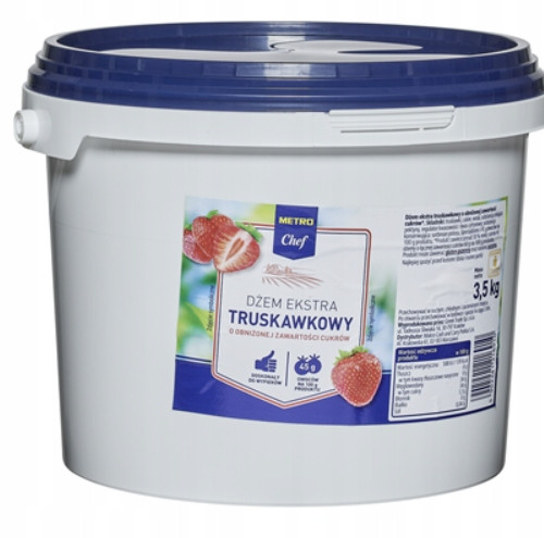 Metro Chef Extra jahodový džem se sníženým obsahem cukrů 3,5 kg