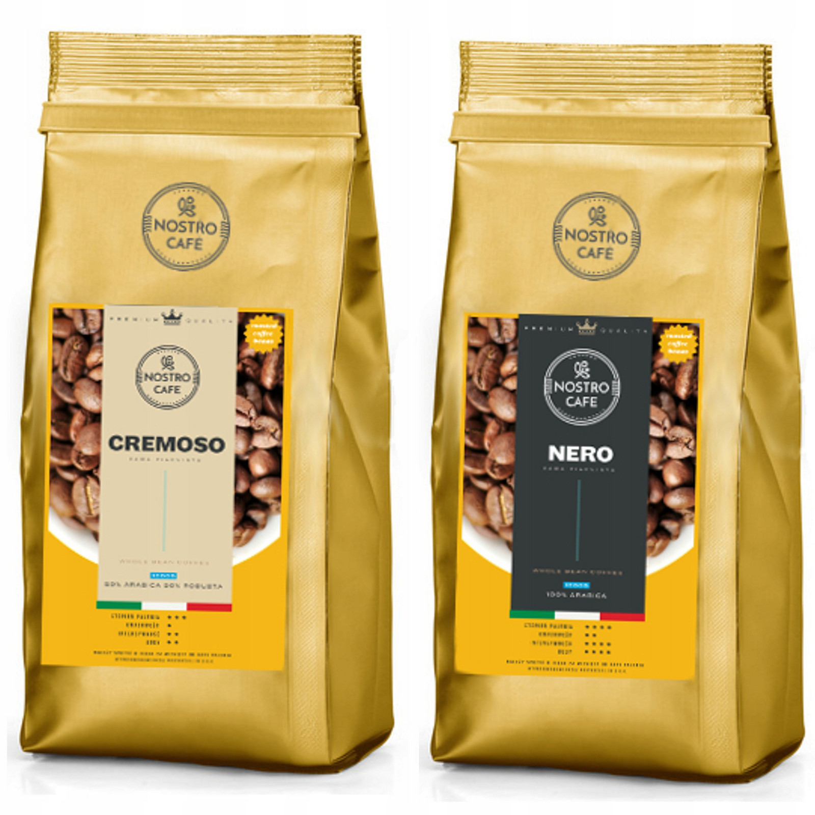 Káva Zrnková Cremoso,nero 2KG Čerstvě pražená