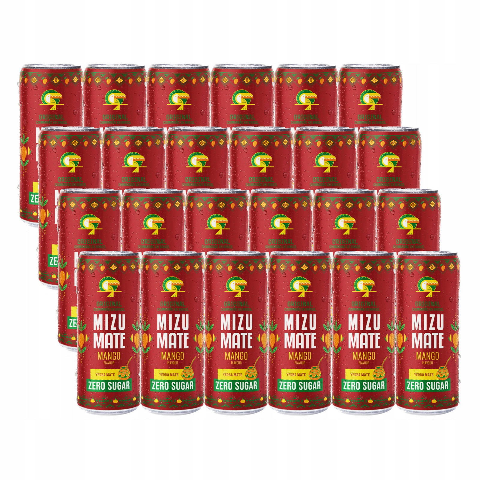 24x Sycený nápoj v plechovce Vitamizu Mizu Yerba Mate Mango Zero 330 ml