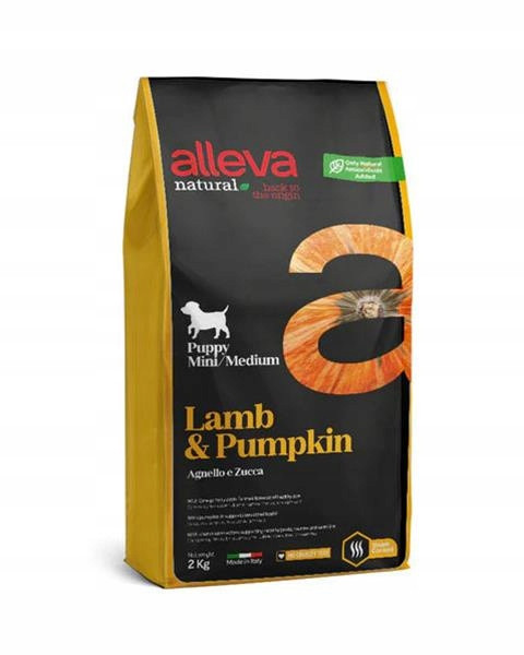 Alleva Natural dog puppy all breeds lamb & pumpkin 2 kg