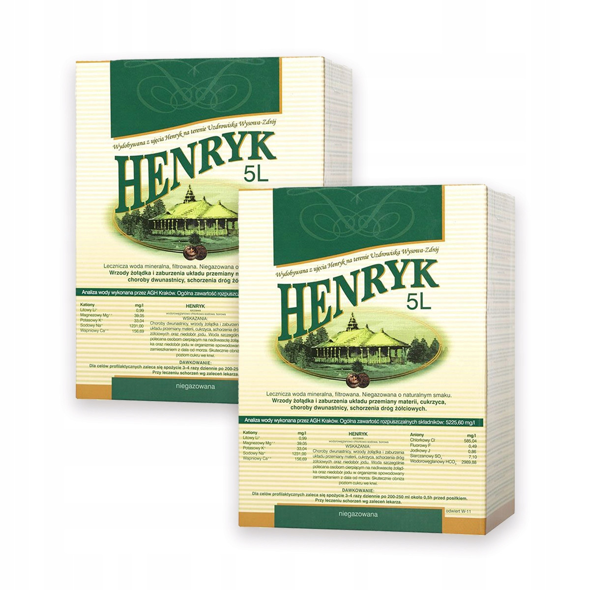 Léčivá minerální voda Jindřich 5l x 2 kusy