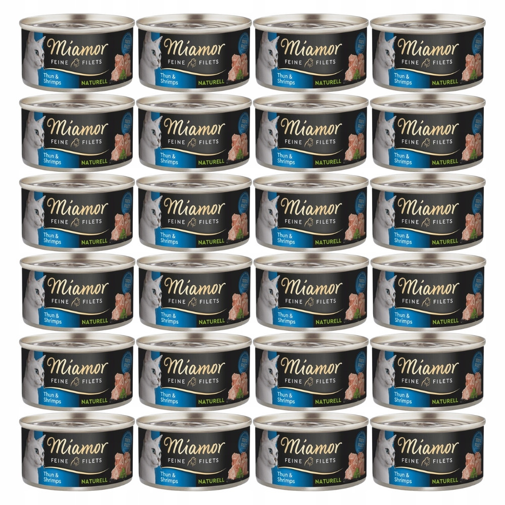 Miamor Feine Filets Naturelle tuňák kreveta 24x80g