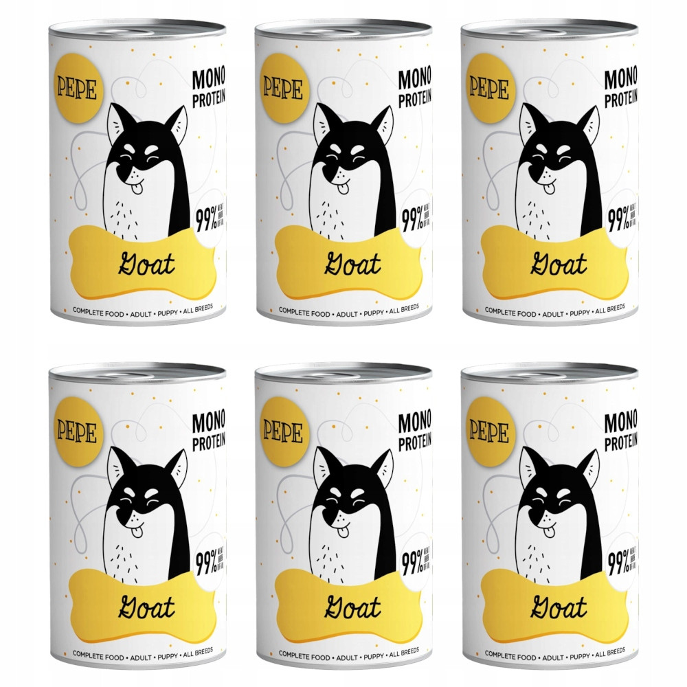Krmivo pro psy Paka Zvířátka Pepe Goat 99% koza 6x400g