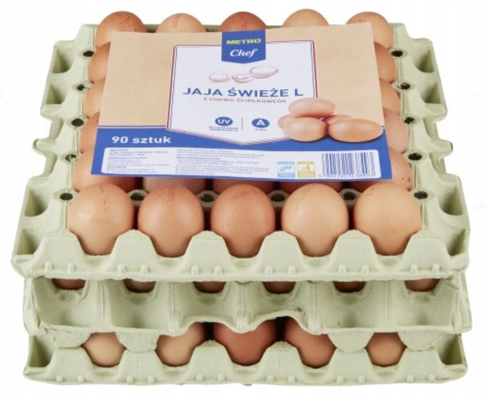 Čerstvá vejce L 90 kusů Uv s certifikátem pro gastronomii