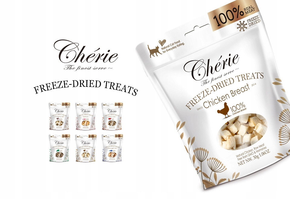 Chérie Lyofilizované kuřecí prso 12x30 g