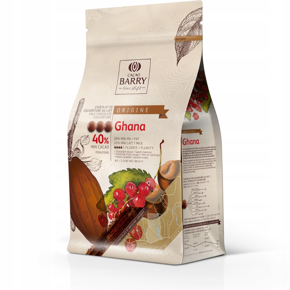Cacao Barry čokoláda mléčná Origin Ghana 2,5kg