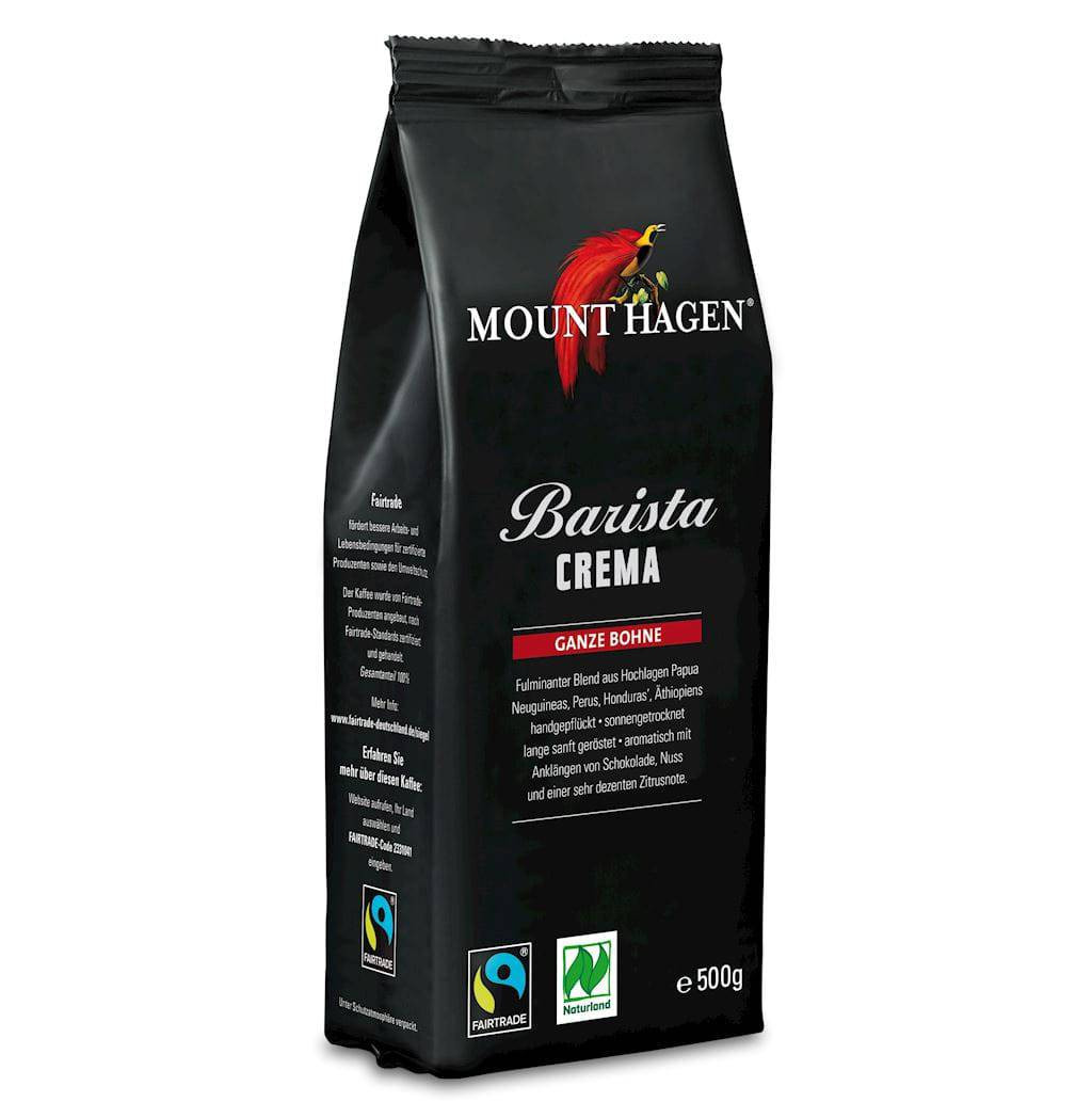 Káva Zrnková Arabica 100% Barista Crema Ft 500g Bio Mount Hagen