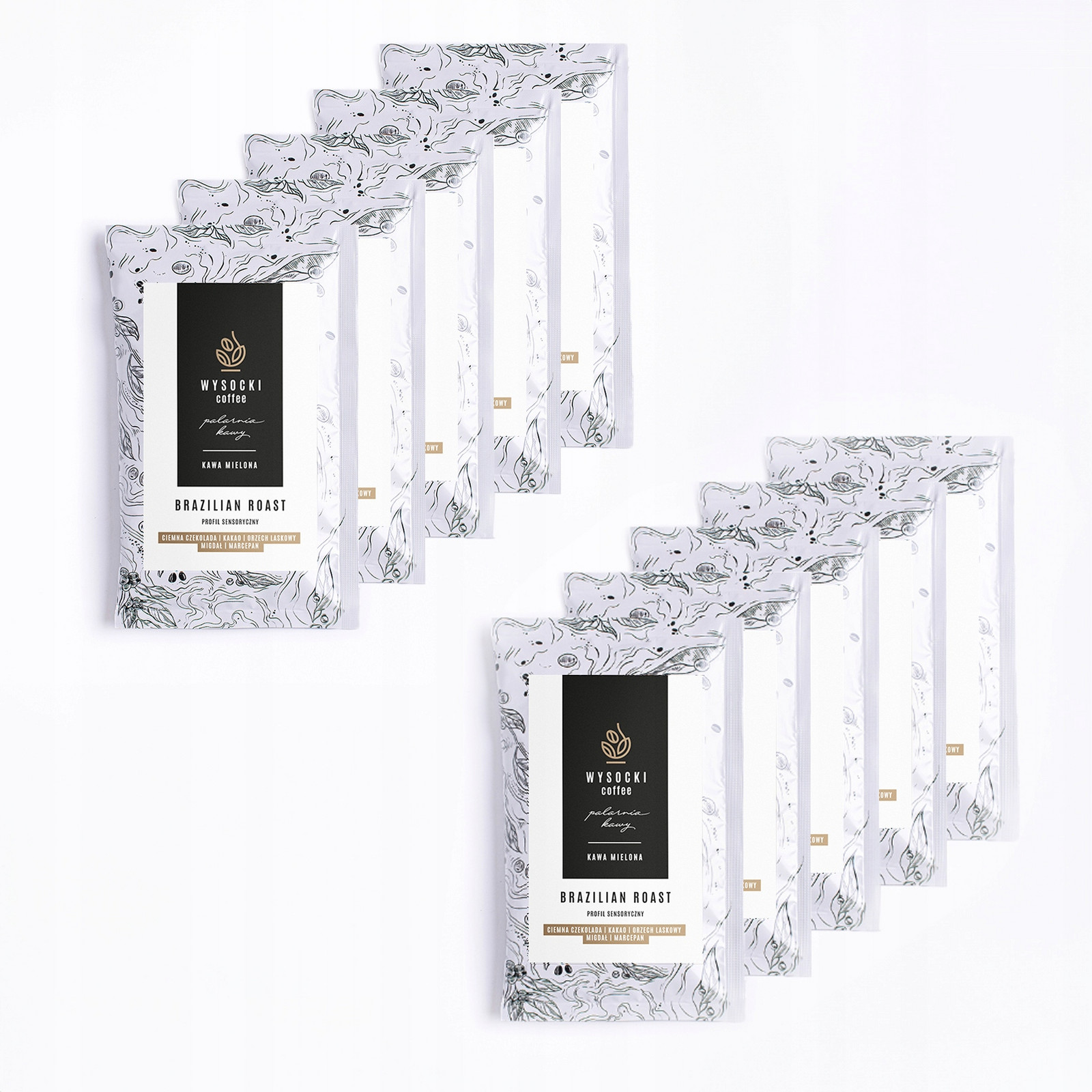 Brazilian Roast Káva Speciality Sáček Arabica Mletý 70 g x 10 kusů