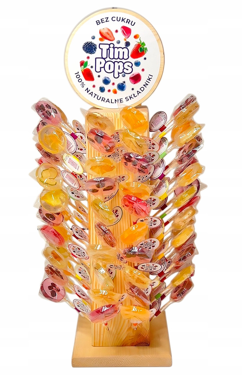 Sada na prodej lízátek M TimPops (180 lízátek stojan)