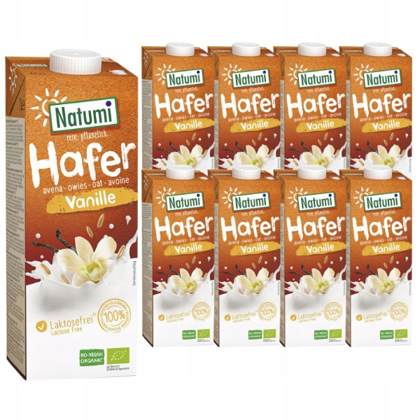 8 x Ovesno-vanilkový nápoj bez přidaných cukrů Bio