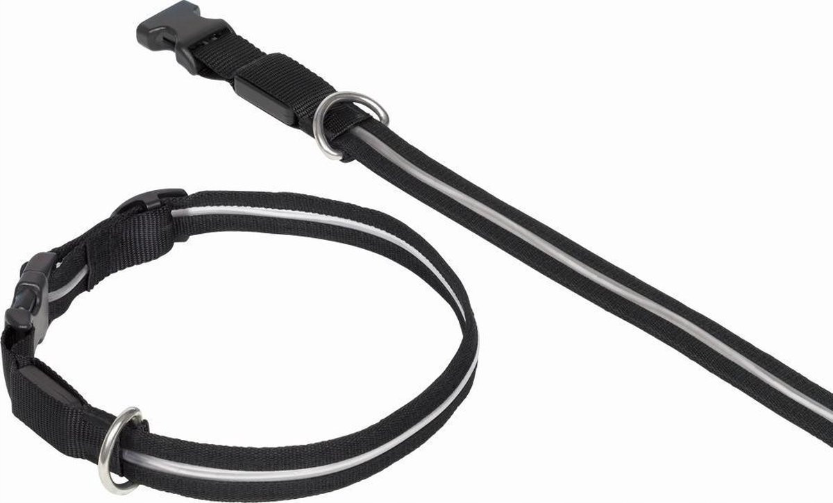 Nobby Nastavitelný Led obojek 20-30 cm černý