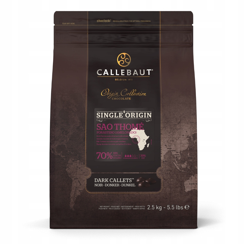 Callebaut tmavá čokoláda Origin Sao Thome 2,5kg