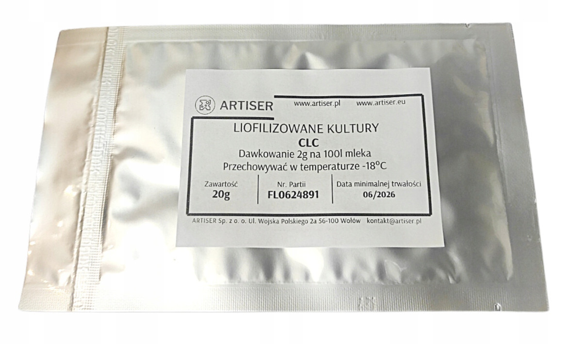 Kultury bakterií CLC na 1000l např. pro mozzarellu (termofilní) . Domácí sýr