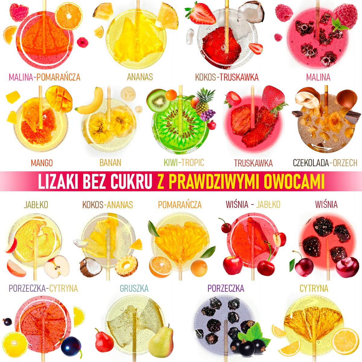 Sada Full Box TimPops s 18 lízátky (bez cukru)