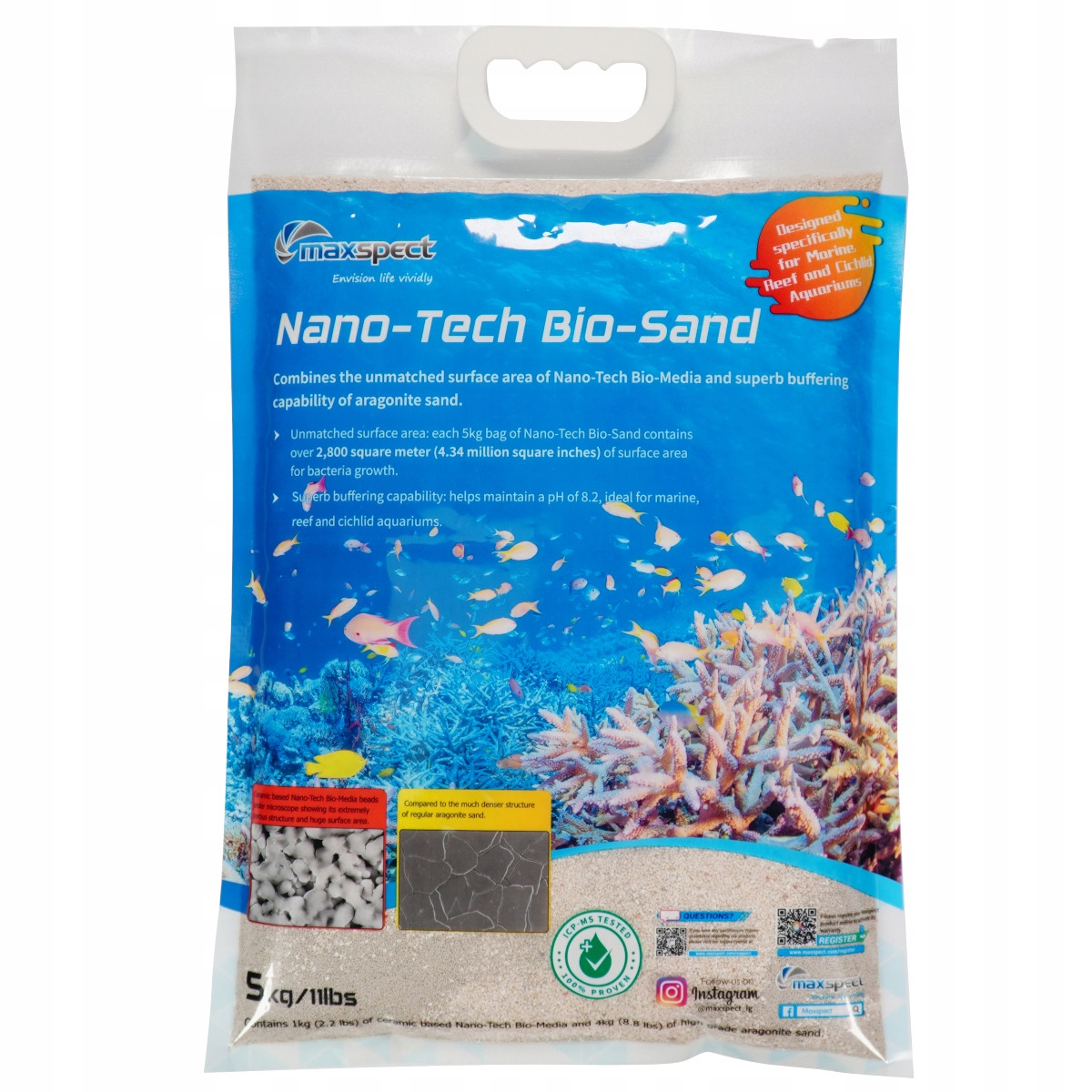 Maxspect Nano-Tech Bio-Sand 5kg Písek substrát pro akvárium