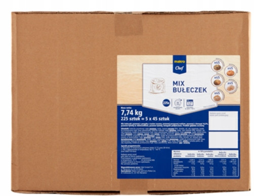 Metro Chef Hotelová buchta mix (225 kusů) 7,74 kg