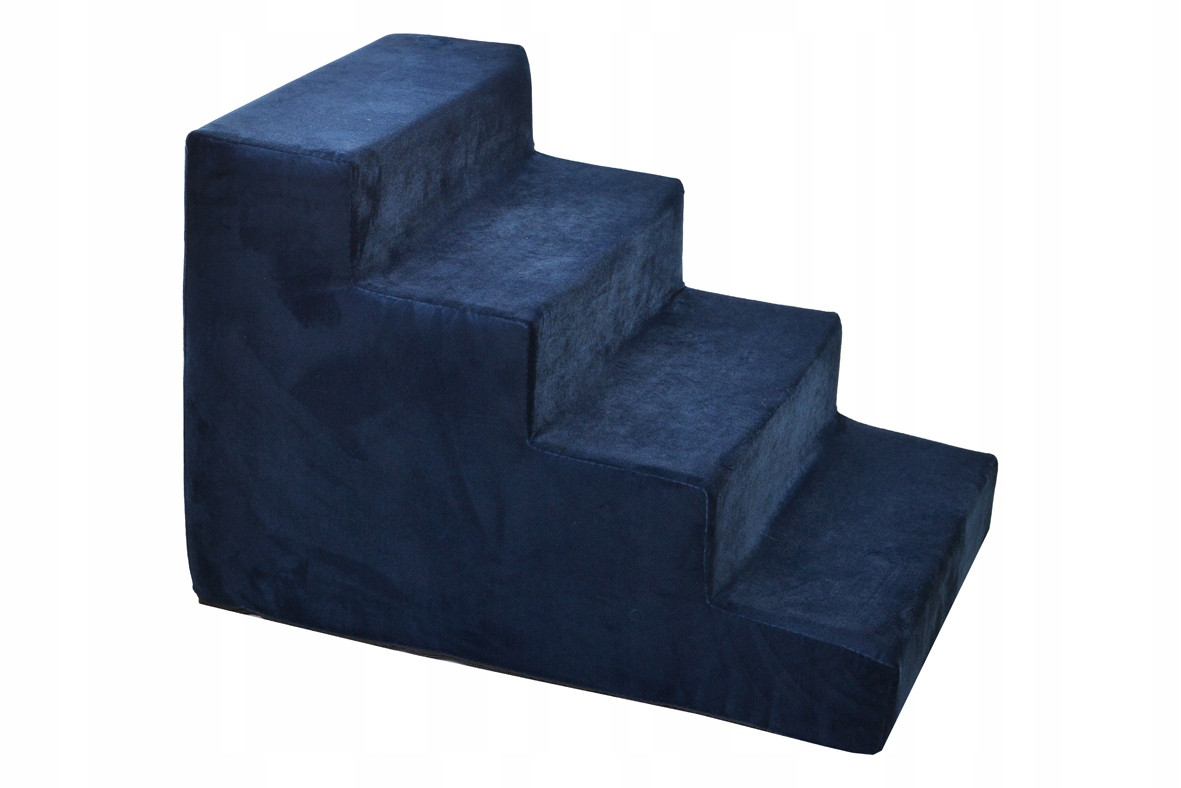 Schody Schůdky Pro Psa Kočku 40 CM Plošina Tmavě Modrá