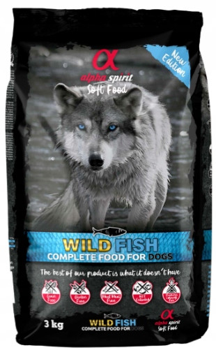 Poloměkké Krmivo Pro Psa Wild Fish Alpha Spirit Ryba 3 kg