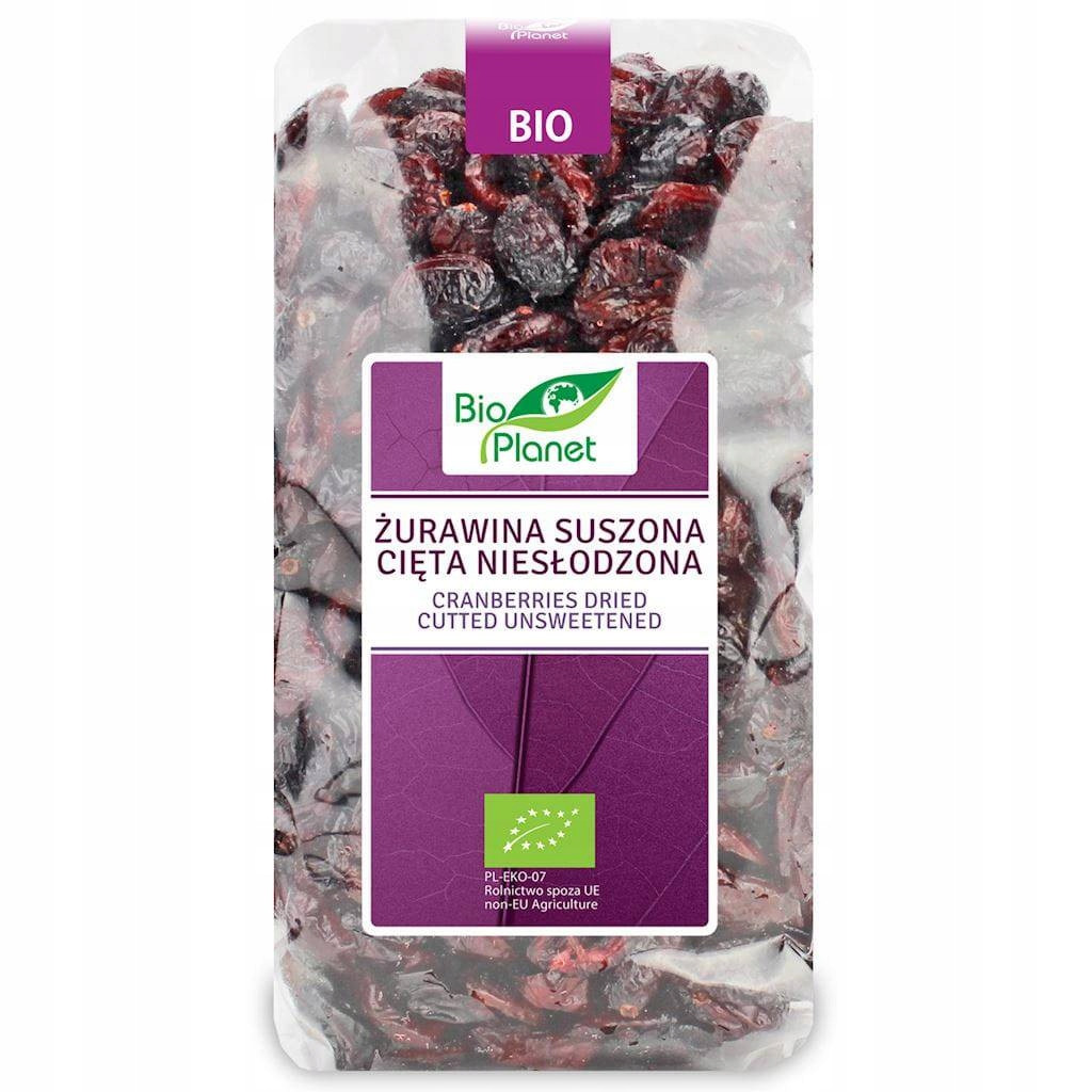 Brusinky Sušené Půlené Neslazené Bio 400 g Bio Planet