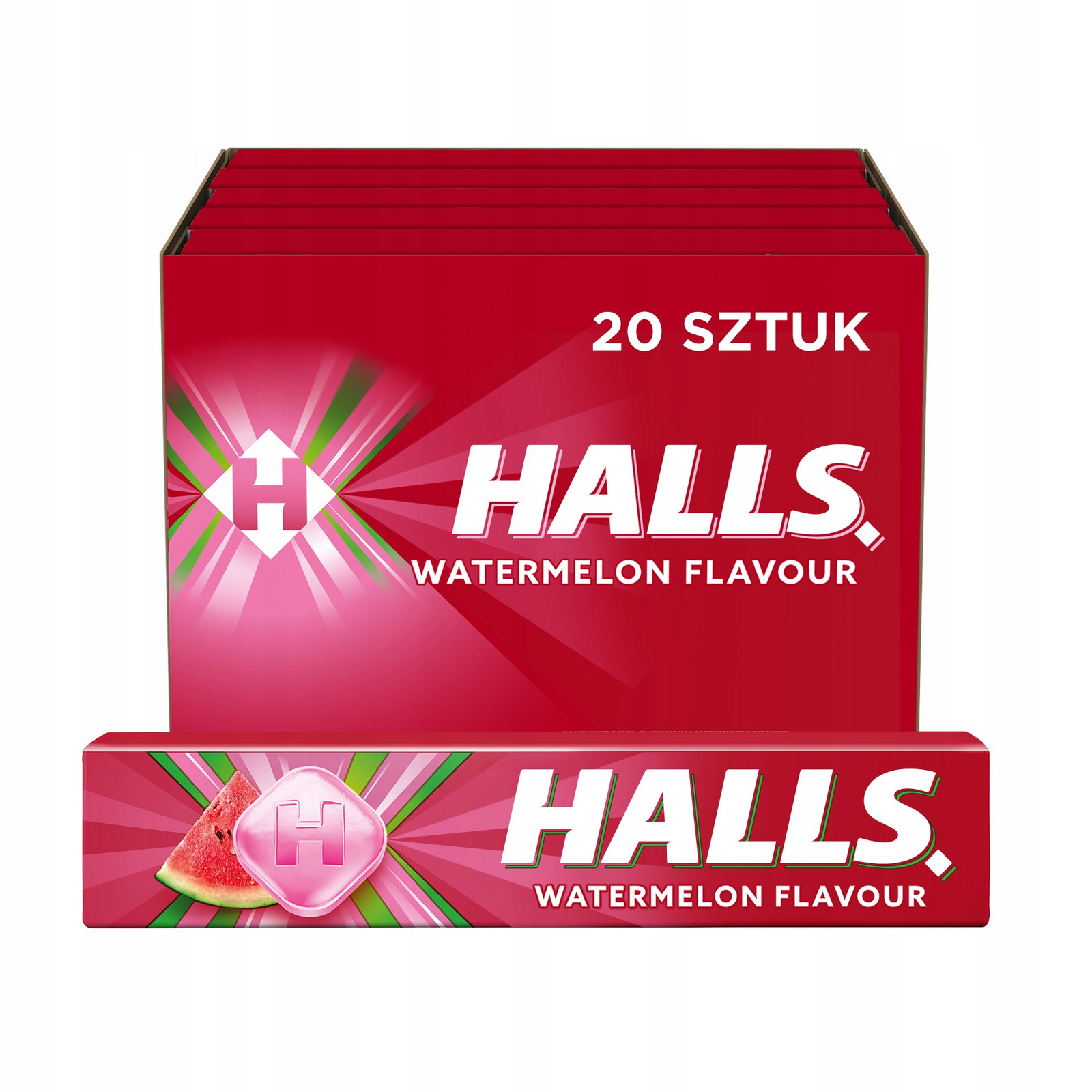 Halls Watermelon Bonbóny 33,5 g x 20 kusů