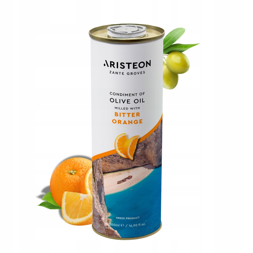 Extra panenský olivový olej s pomerančem Řecký 0,5 l lisovaný za studena