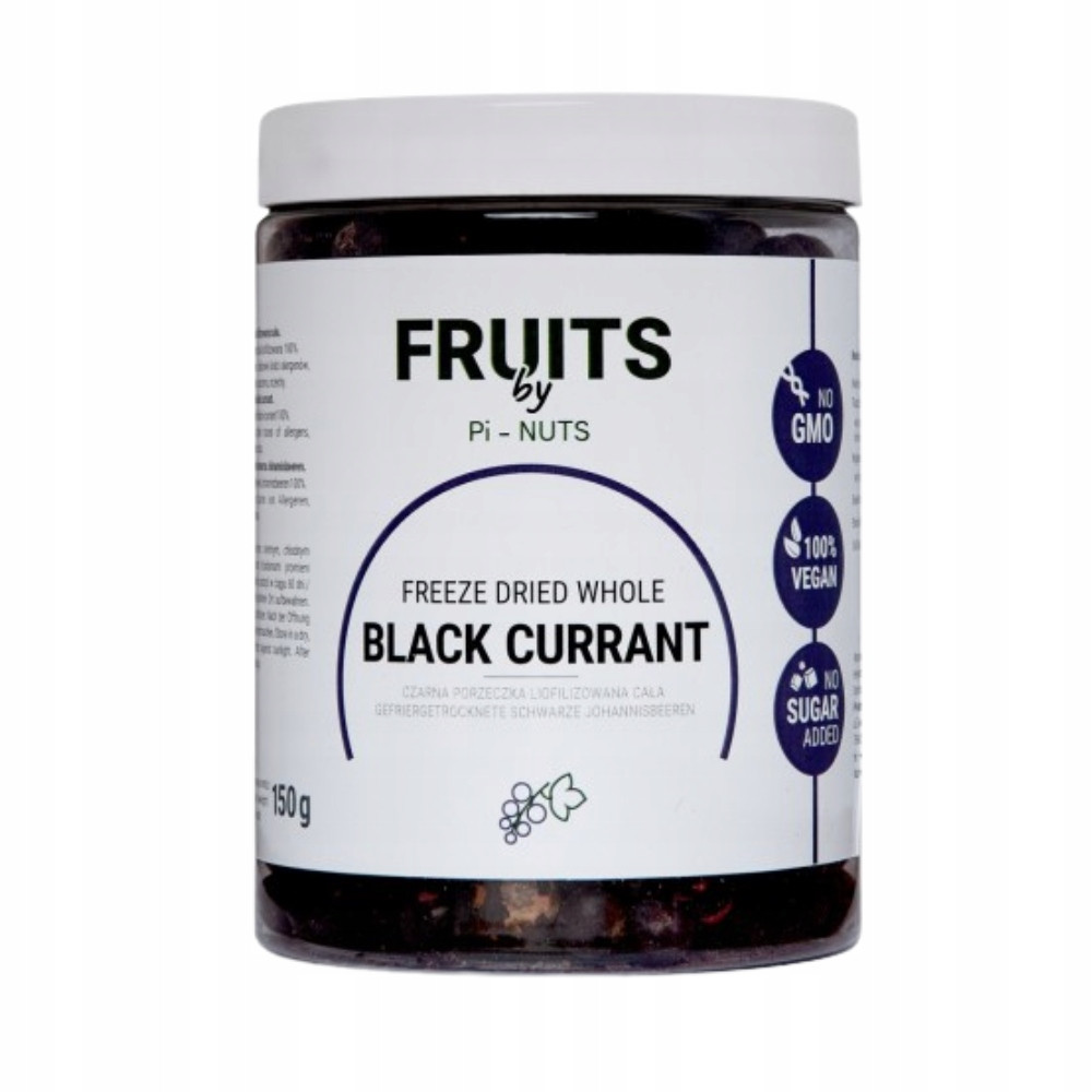Pi-nuts černý rybíz lyofilizovaný celý 100 g