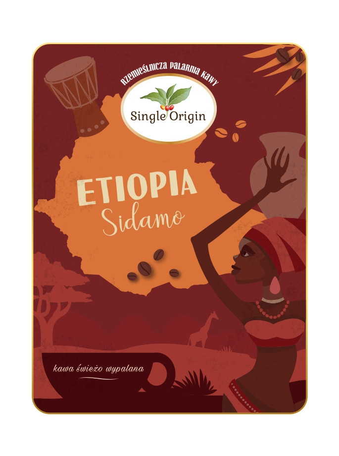 Zrnková káva Etiopia Sidamo Single Origin 500 g