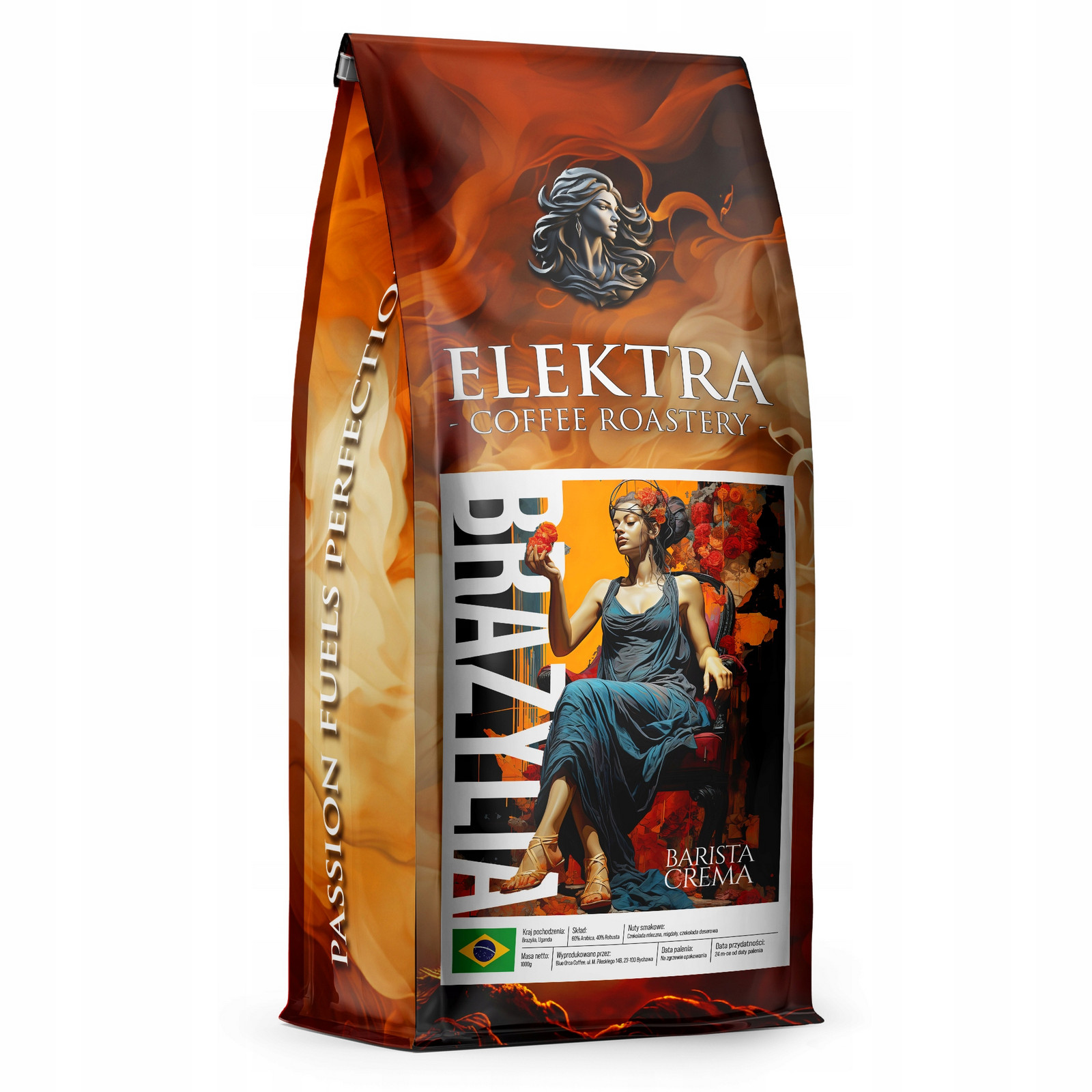 Káva Zrnková Brazílie Crema Čerstvě Pražená 1 Kg Pražírna Kávy Elektra