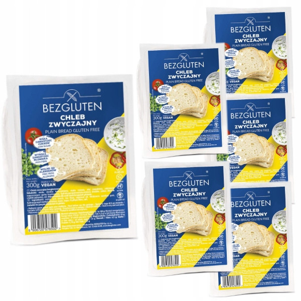 5x Bezlepkový chléb obecný 300g