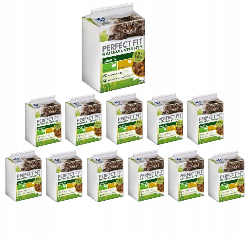 Perfect Fit Natural Vitality s krůtím a kuřecím masem pro kočky 36x50g