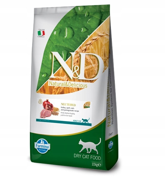 Farmina N&d suché krmivo pro kočky krůta 10 kg