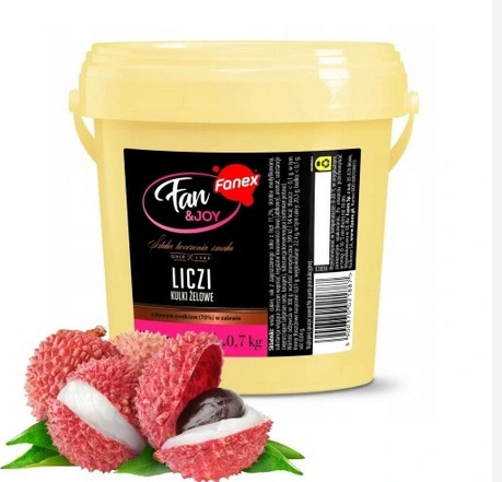 Želé Bonbony Gelové Kuličky S Příchutí Liči bubble tea 1 kg Fanex 1000 g