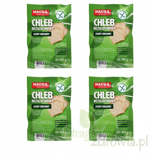 4x Chléb bezlepkový světlý krájený 350g