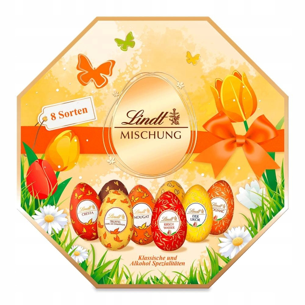 Lindt Velikonoční vajíčka Mix 8 příchutí 288 g