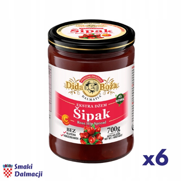 Sada šípkových marmelád (Sipak) Eko 6 x 700 g